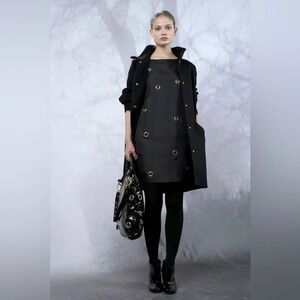 Stella McCartney Navy Silk  Grommet Dress, size 38